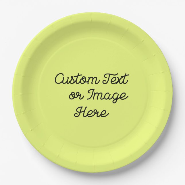 Christmas Party Supplies; Create Your Own Custom Paper Plate (Front)