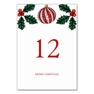 Christmas Party Table number