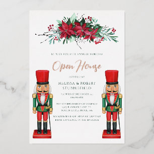 Christmas Party Watercolor Floral Toy Nutcracker
