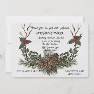 Christmas Party Watercolor Invitation