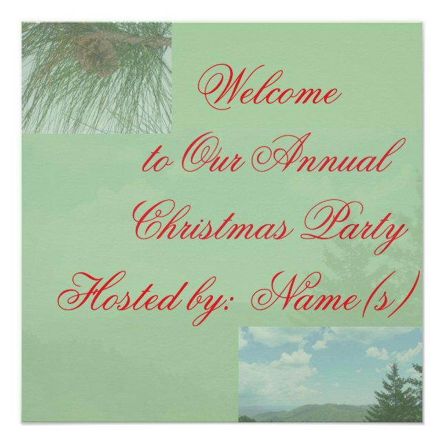 Christmas Party Welcome Sign (Front)