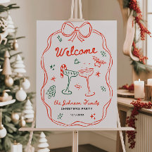 Christmas Party Welcome Sign Xmas Friendsmas Holid