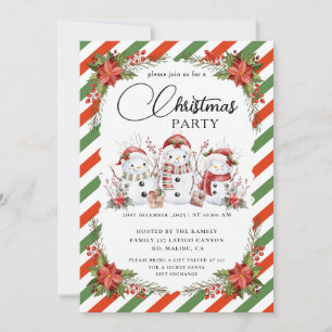 Christmas Party Winter Botanical Invitation