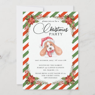 Christmas Party Winter Botanical Invitation