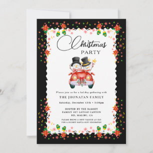 Christmas Party Winter Botanical Invitation