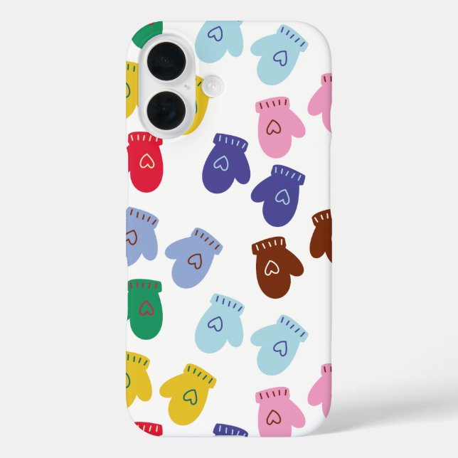 Christmas Pastel Cosy Winter Gloves Case-Mate iPhone Case (Back)