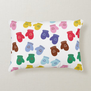 Christmas Pastel Cosy Winter Gloves Decorative Cushion