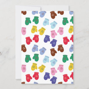 Christmas Pastel Cosy Winter Gloves Holiday Card