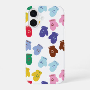 Christmas Pastel Cosy Winter Gloves iPhone 16 Case