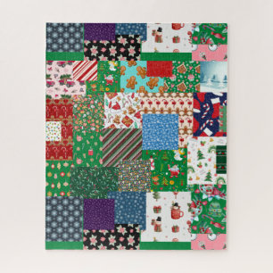 Christmas Patchwork Mixed Colour  Jigsaw Puzzle