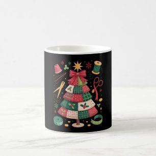 Christmas Patchwork Quilt Tree Sewing Quilter Xmas Coffee Mug