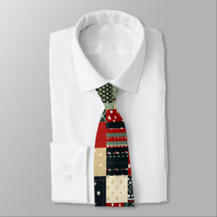 Christmas Patchwork Tie