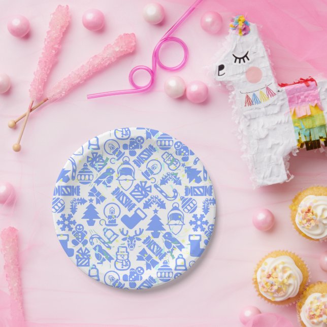 Christmas pattern 07.nbg paper plate (Party)