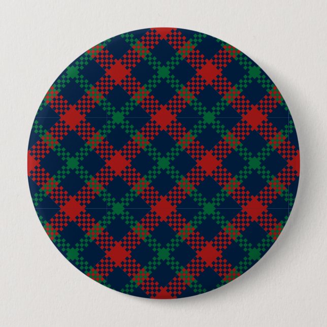 Christmas Pattern 104 10 Cm Round Badge (Front)