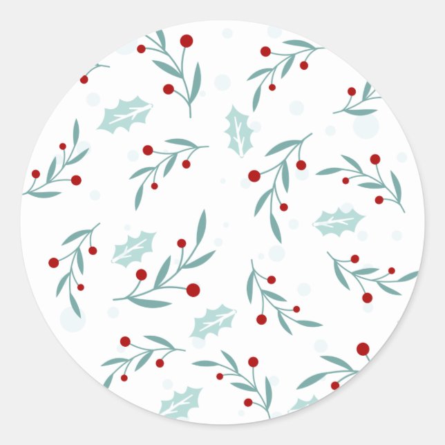 Christmas Pattern 112 Classic Round Sticker (Front)