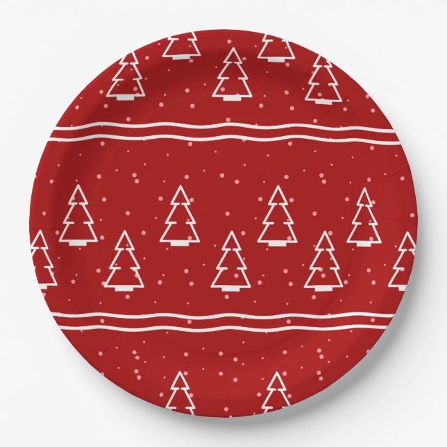 Christmas Pattern 116 Paper Plate (Front)