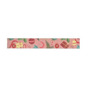 Christmas Pattern 2 Wrap Around Label