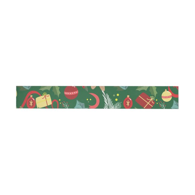 Christmas Pattern 5 Wrap Around Label (Individual)