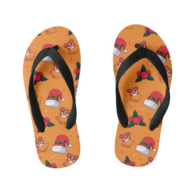 Christmas Pattern 90 Kid's Jandals (Footbed)