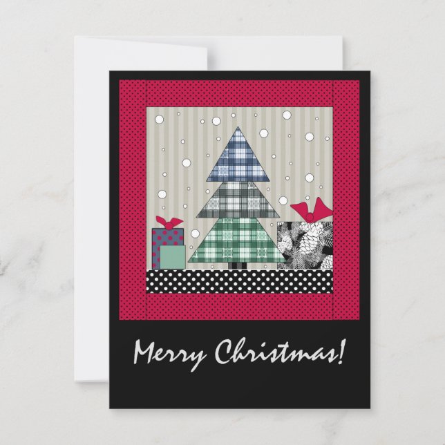 Christmas pattern, applique, new year, christmas t save the date (Front)