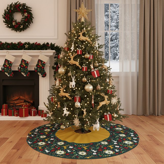 Christmas pattern    brushed polyester tree skirt (Creator Uploaded)
