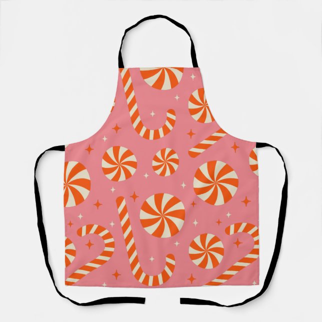 Christmas Pattern Candy Cane    Apron (Front)