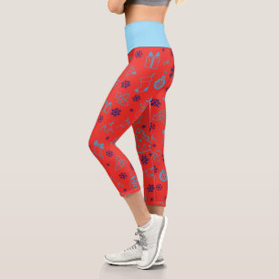 Christmas Pattern Capri Leggings