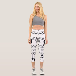 Christmas pattern capri leggings