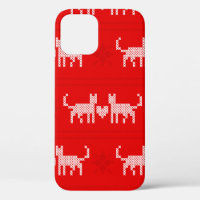 Christmas pattern cross-stitch cats in love with s