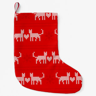 Christmas pattern cross-stitch cats in love with s small christmas stocking