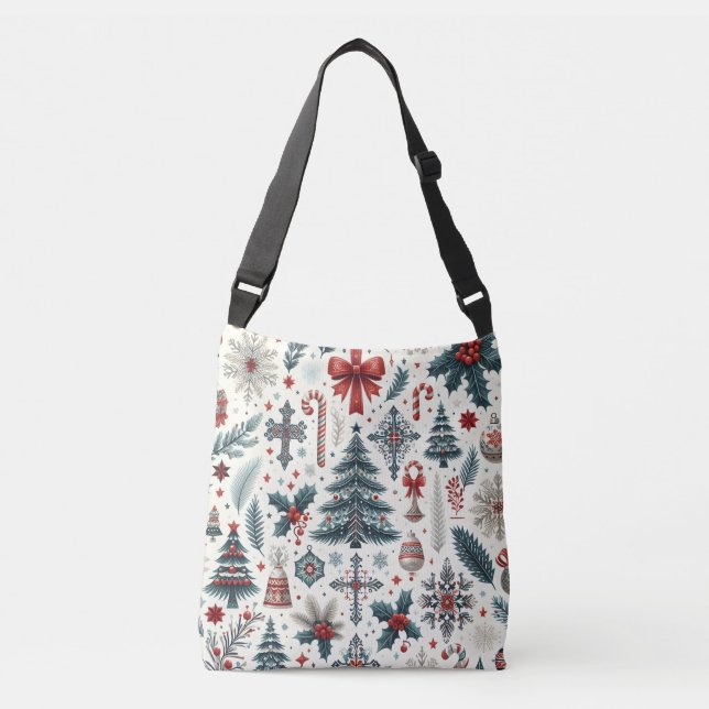 Christmas Pattern Crossbody Bag (Front)