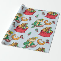 Christmas Pattern Funny Mermaid Cat