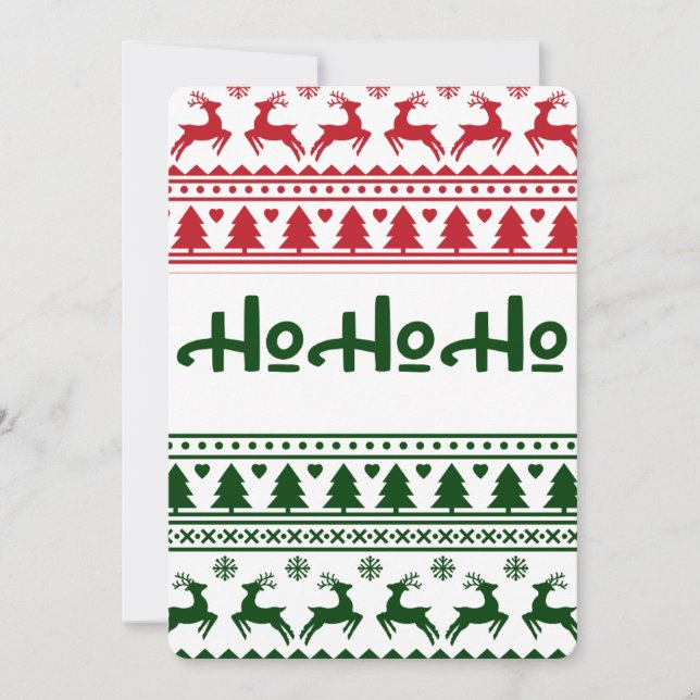 Christmas Pattern Greeting Card (Front)