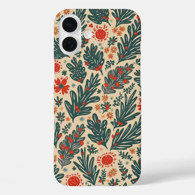 Christmas pattern iphone 16 case (Back)