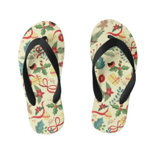 Christmas Pattern Kid's Jandals
