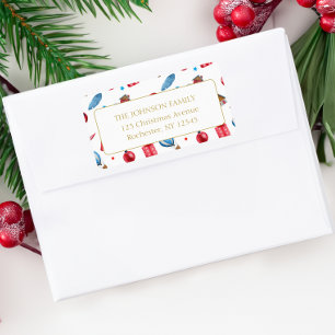 Christmas Pattern Label