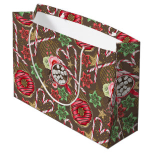 Christmas Pattern Large Gift Bag