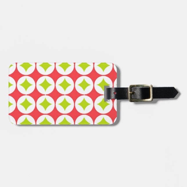 Christmas Pattern Luggage Tag (Front Horizontal)