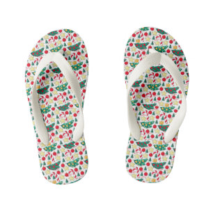 Christmas Pattern Pair of Flip Flops