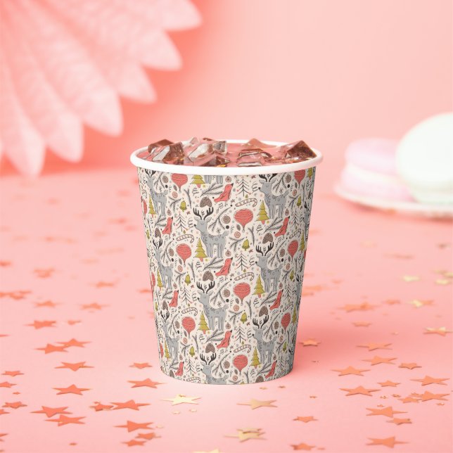 Christmas pattern  paper cups (Insitu)