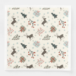 Christmas pattern paper napkins