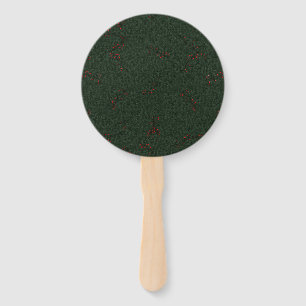 Christmas Pattern Pine Needles and Red Berries Hand Fan