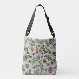 Christmas Pattern, Pine Snow 10 Crossbody Bag