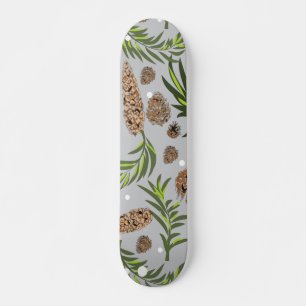 Christmas Pattern, Pine Snow 10 Skateboard