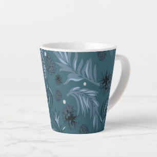 Christmas Pattern, Pine Snow 12 Latte Mug