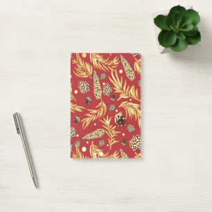 Christmas Pattern, Pine Snow 3 Post-it Notes