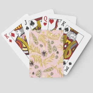 Christmas Pattern, Pine Snow 4 Playing Cards