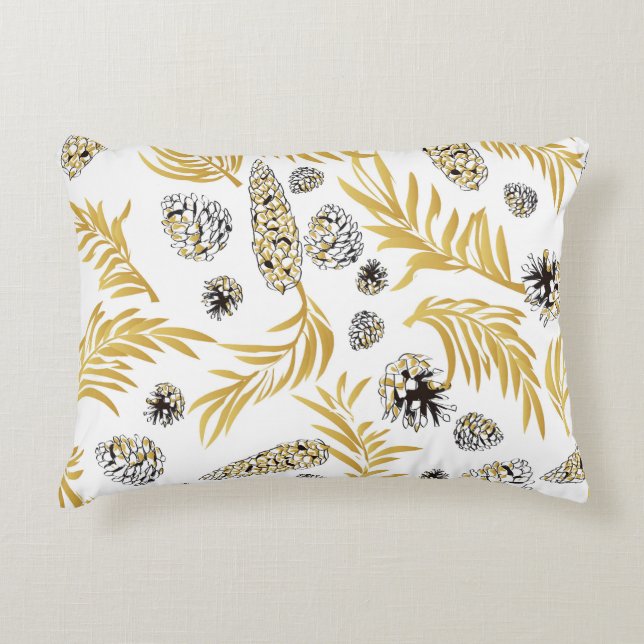 Christmas Pattern, Pine Snow 5 Decorative Cushion (Front)