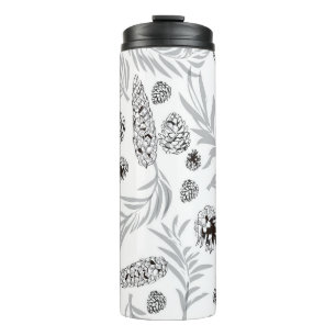 Christmas Pattern, Pine Snow 7 Thermal Tumbler