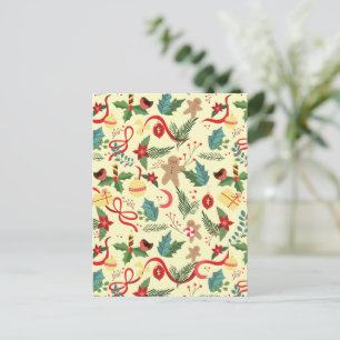 Christmas Pattern Postcard